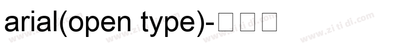 arial(open type)字体转换